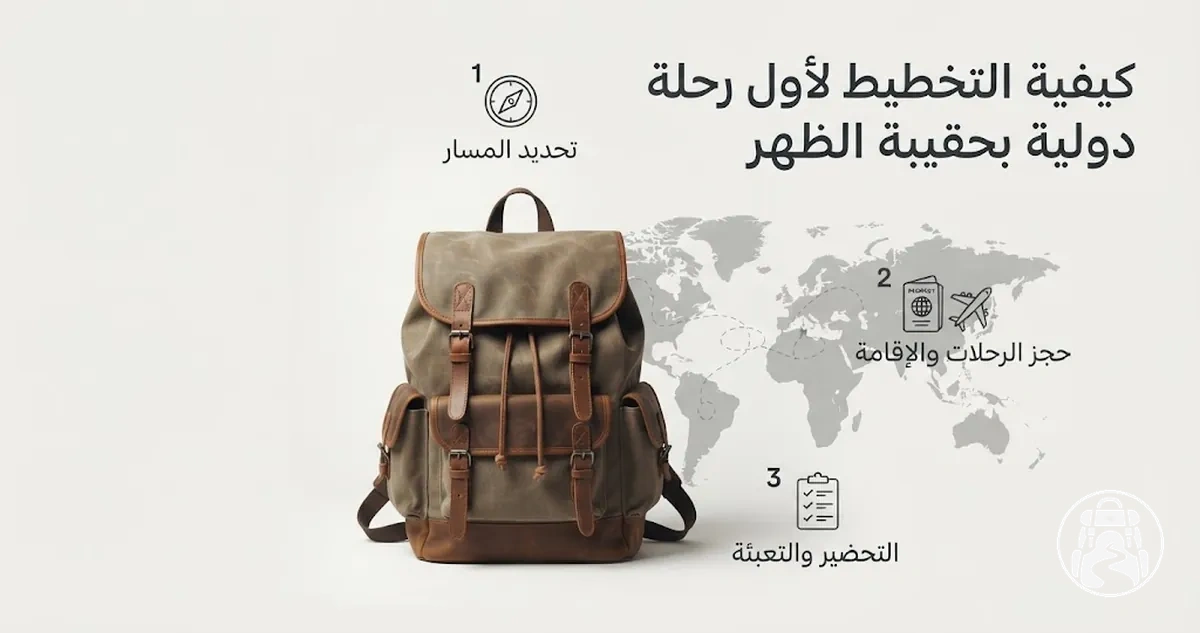 خطوات التخطيط لأول رحلة دولية بحقيبة الظهر