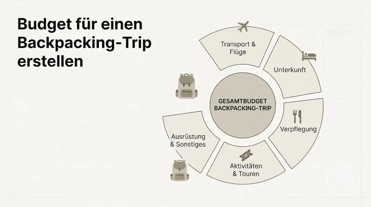 Planung des Budgets eines Backpacking-Trips nach den größten Kostenposten