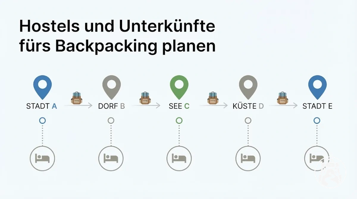Planung von Hostels und Unterkünften für einen Backpacking-Trip