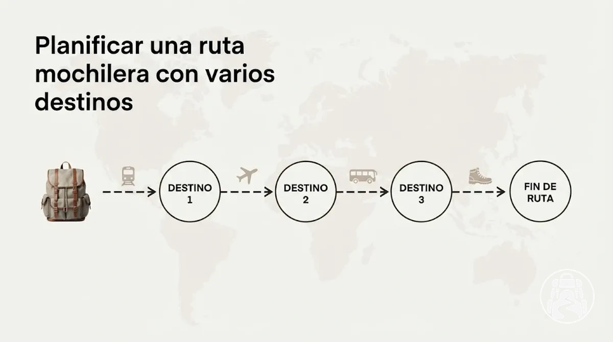 Planificación de una ruta de mochilero con varios destinos