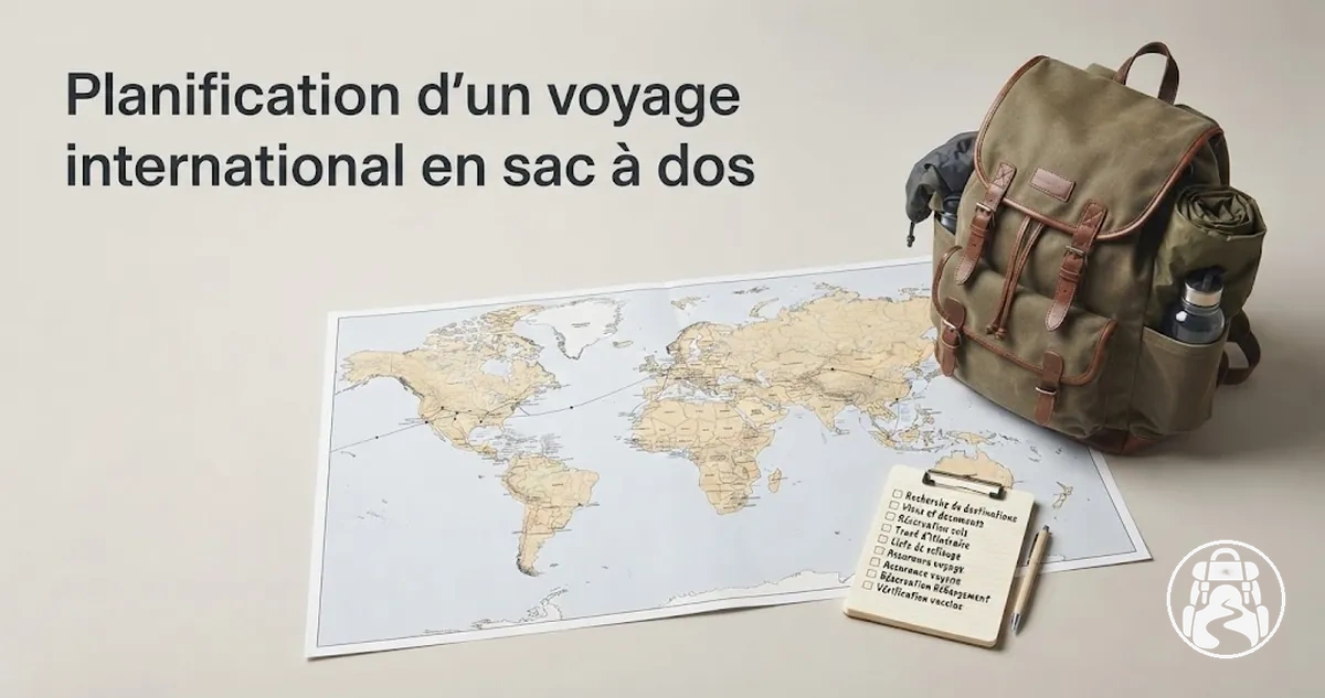 Vue d’ensemble de l’itinéraire et de la préparation d’un voyage international en sac à dos